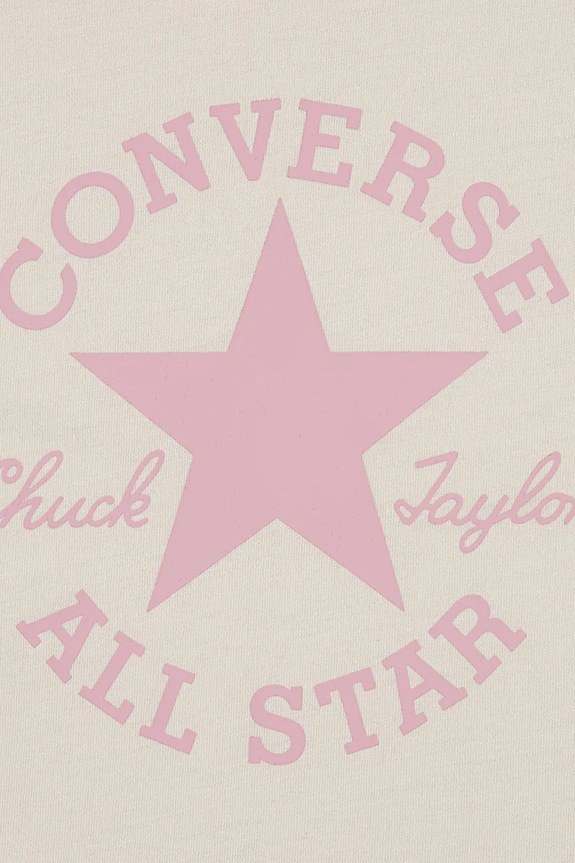 Dziewczynka Converse t-shirt dziecięcy 3CH526 beżowy