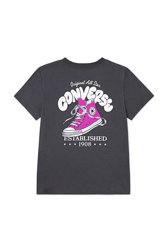 Dječja majica kratkih rukava Converse 4CJ021 siva SS26