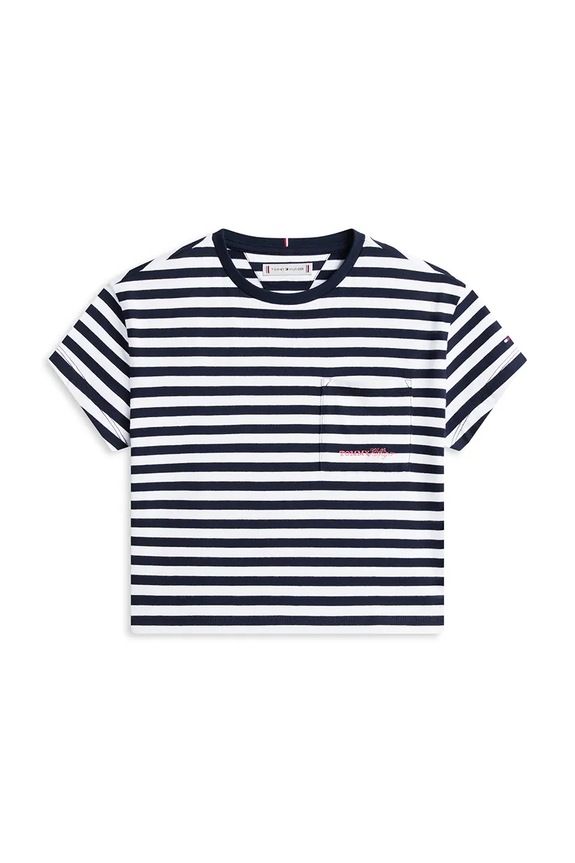 Tommy Hilfiger majica za djecu od pamuka KG0KG09199.128.176.PPY2 mornarsko plava SS26