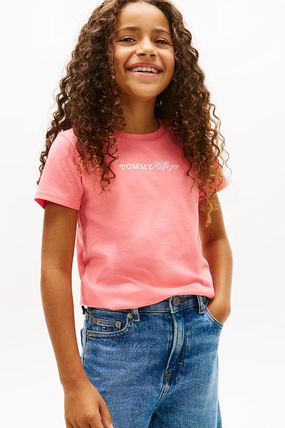 Tommy Hilfiger basic t-shirt παιδικό ροζ KG0KG09123.128.176.PPY2