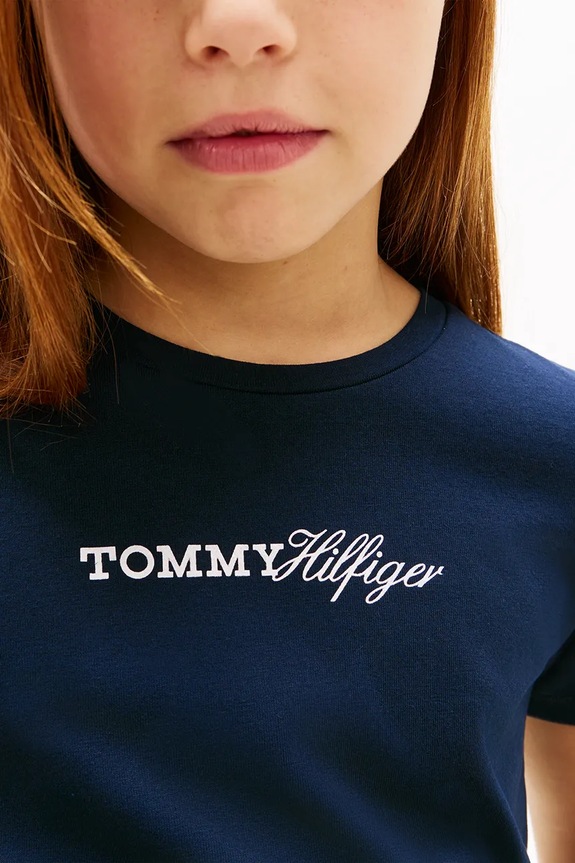 Tommy Hilfiger Βασικό μπλουζάκι παιδικό KG0KG09123.128.176.PPY2 σκούρο μπλε