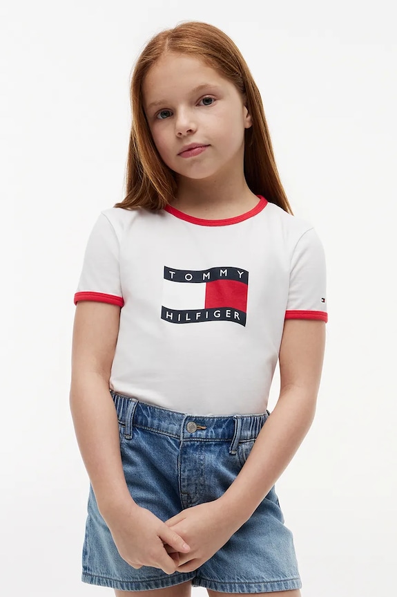 Tommy Hilfiger tričko detské bavlnené biela KG0KG09124.116.122.PPY2