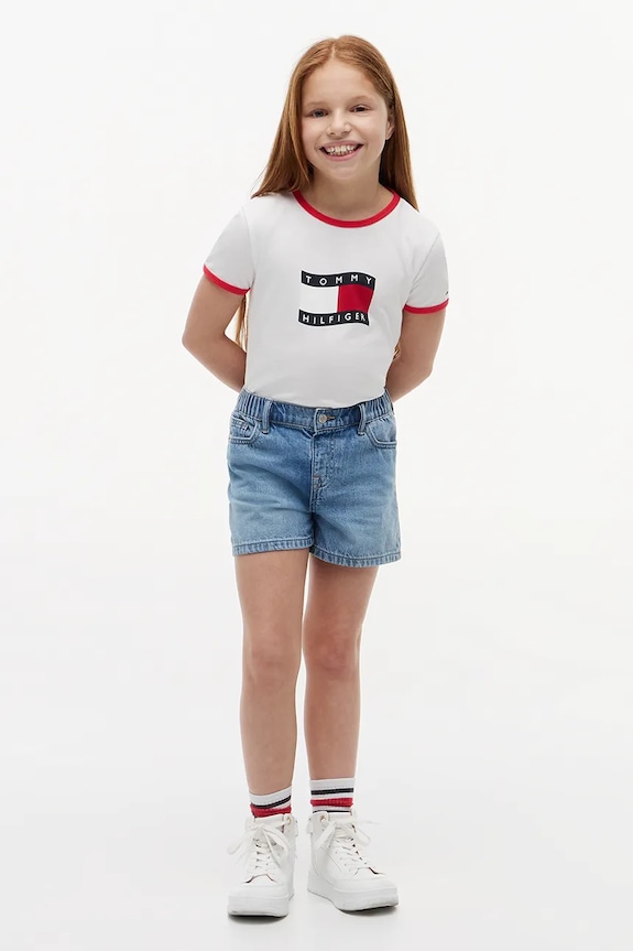Tommy Hilfiger tričko detské bavlnené biela KG0KG09124.128.176.PPY2