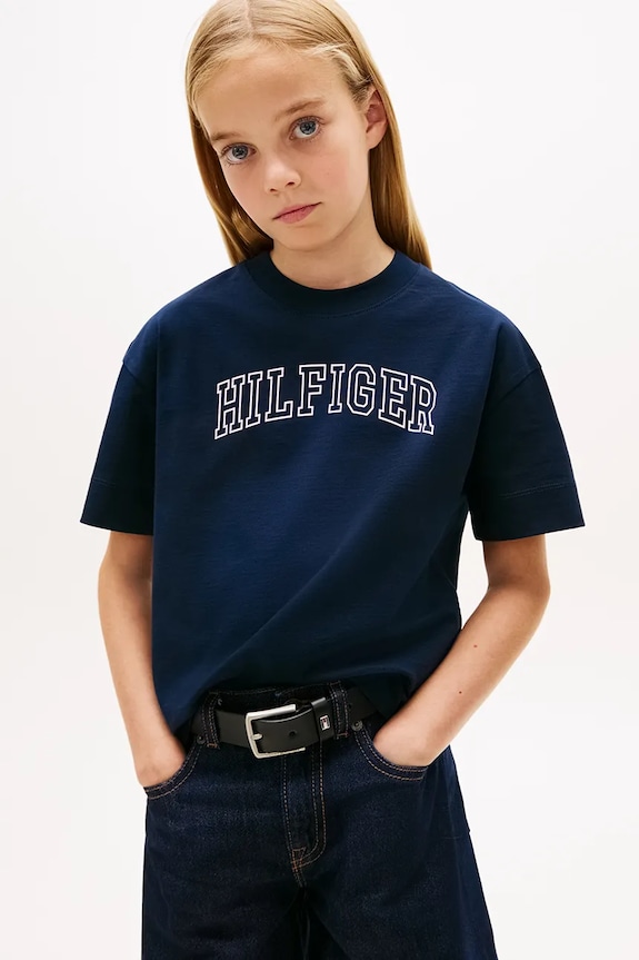 Tommy Hilfiger tričko detské bavlnené tmavomodrá KG0KG09523.128.176.PPY2