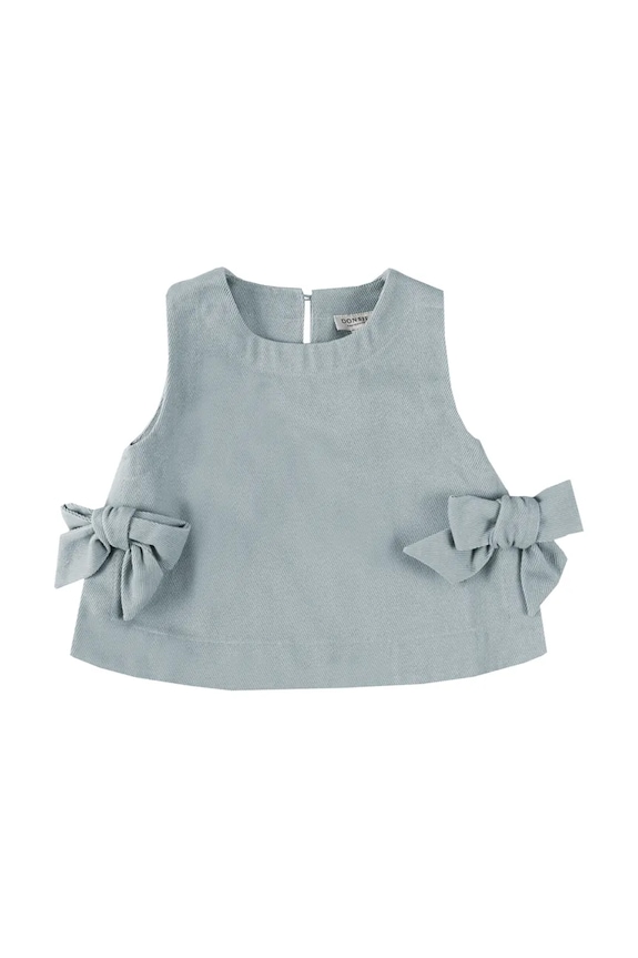 Dětský bavlněný top Donsje Veeri Top 4115600 modrá SS26