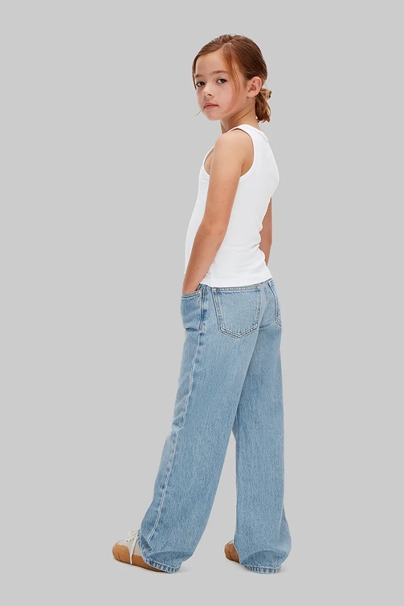 Calvin Klein Jeans top dziecięcy bawełniany biały LVCKSJB10G.128.176.PPY2