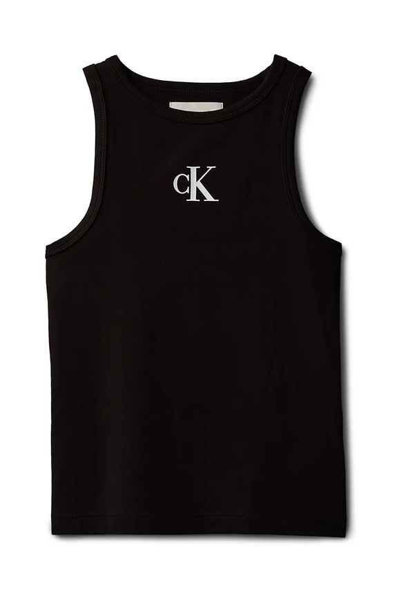 Calvin Klein Jeans top detský bavlnený LVCKSJB10G.128.176.PPY2 čierna SS26