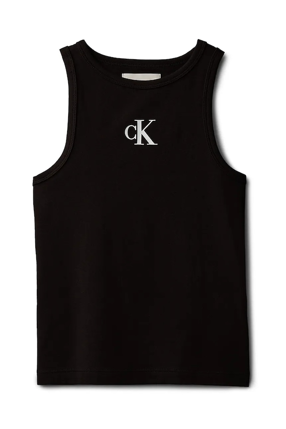 Calvin Klein Jeans top detský bavlnený LVCKSJB10G.128.176.PPY2 čierna SS26
