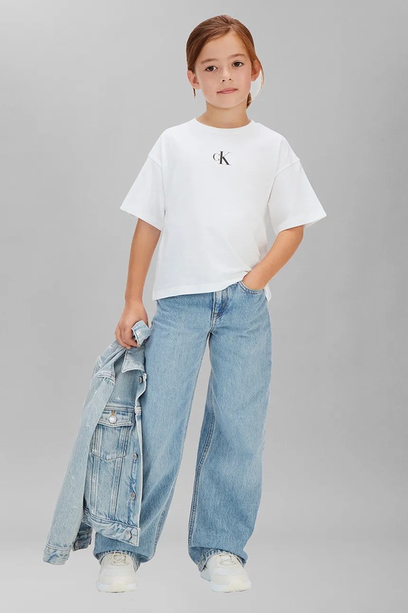 Calvin Klein Jeans T-shirt dziecięcy bawełniany LVCKSJA16G.128.176.PPY2