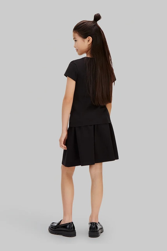 Calvin Klein Jeans T-shirt dziecięcy bawełniany czarny LVCKSJA17G.128.176.PPY2