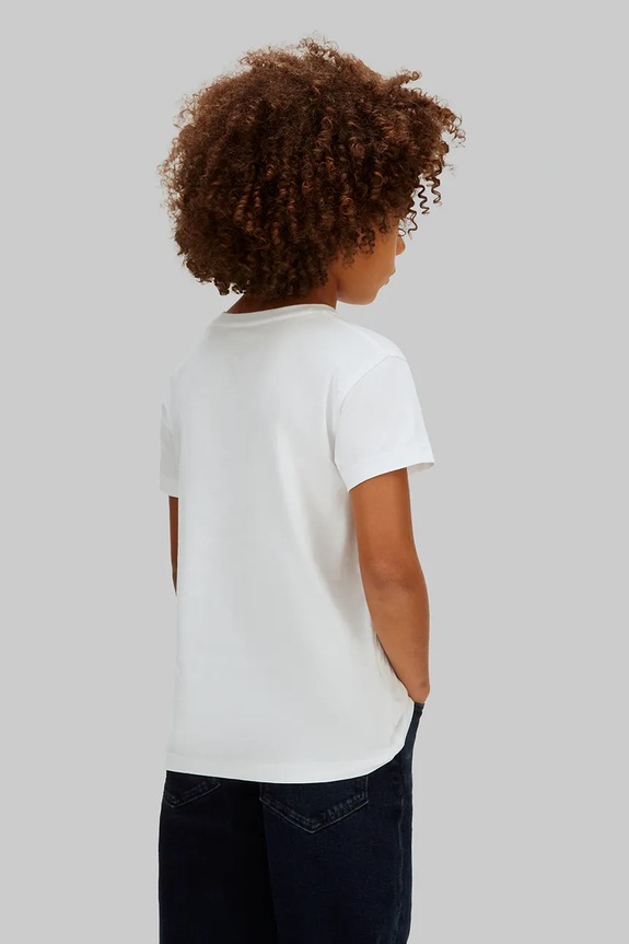 Dziewczynka Calvin Klein Jeans T-shirt dziecięcy bawełniany LVCKSJA25G.128.176.PPY2 biały