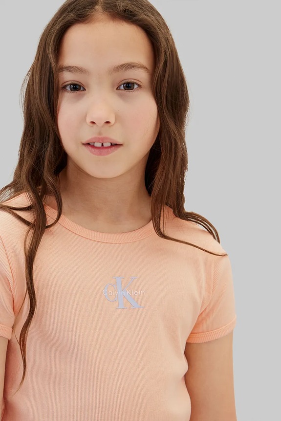 Calvin Klein Jeans tričko dětské bavlněné béžová LVCKSJB11G.128.176.PPY2