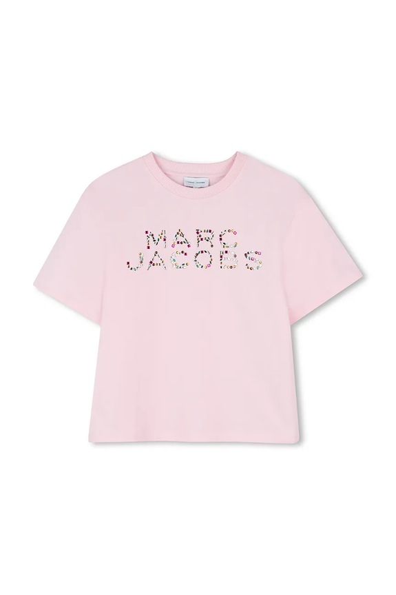 Marc Jacobs t-shirt bawełniany dziecięcy W60746.102.108 różowy SS26