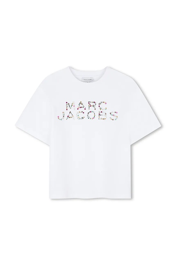 Marc Jacobs t-shirt bawełniany dziecięcy aplikacja biały W60746.114.150