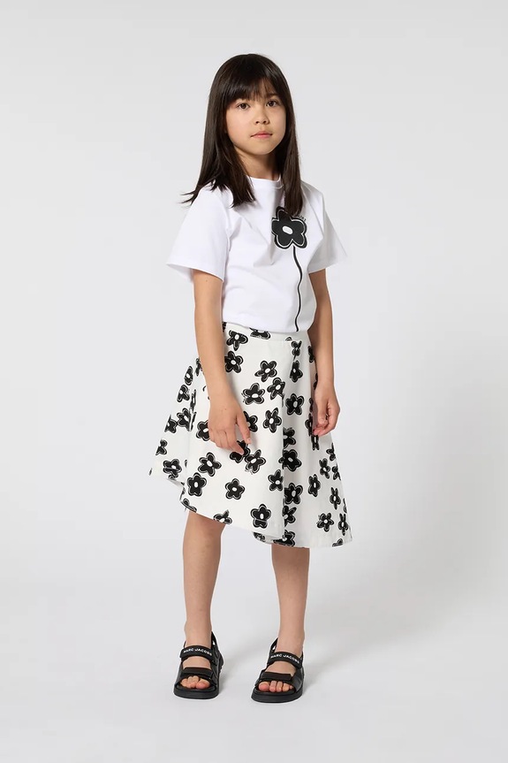 Marc Jacobs t-shirt bawełniany dziecięcy nadruk biały W60735.114.150