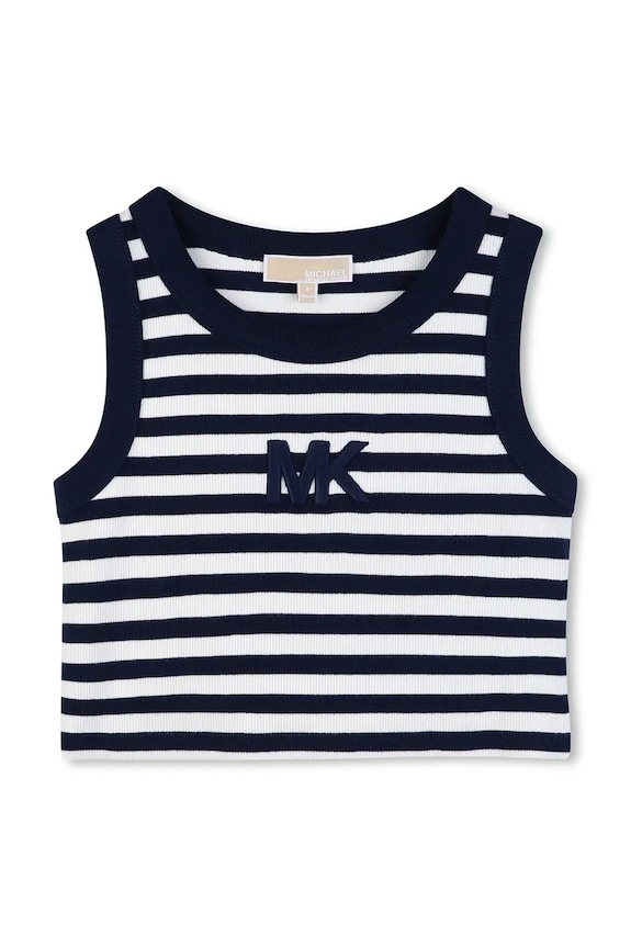 Michael Kors top detský bavlnený R30609.156 tmavomodrá SS26
