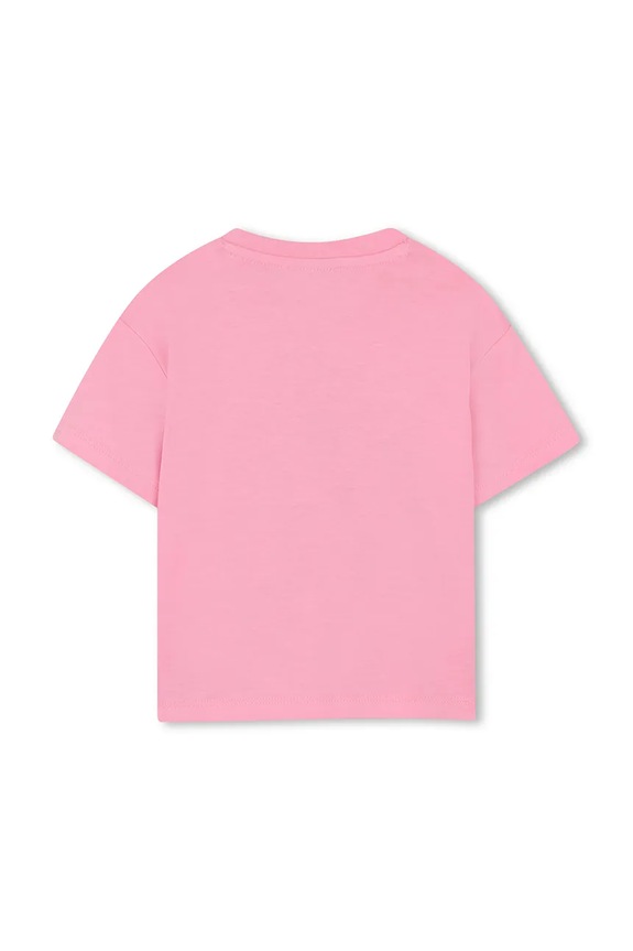 Dětské bavlněné tričko Kenzo Kids K61818.86.102 růžová SS26