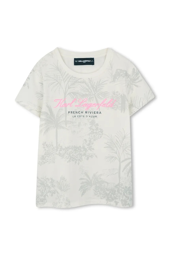 Karl Lagerfeld t-shirt dziecięcy Z31166.114.150 beżowy SS26