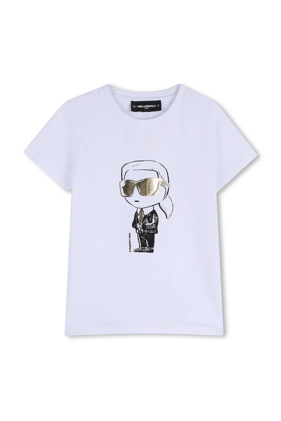 Karl Lagerfeld t-shirt dziecięcy Z31160.156.162 biały SS26