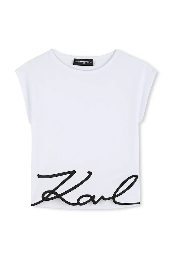 Detský top Karl Lagerfeld s elastanom biela Z31164.114.150
