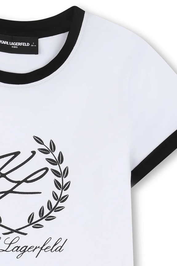 Dziewczynka Karl Lagerfeld t-shirt dziecięcy Z31154.102.108 biały
