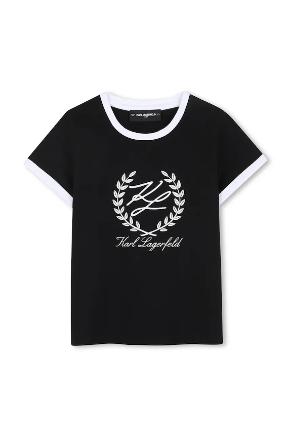Dětské tričko Karl Lagerfeld s elastanem černá Z31154.156.162