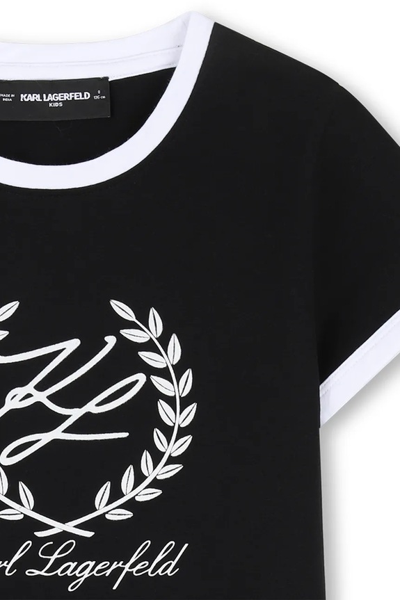 Dziewczynka Karl Lagerfeld t-shirt dziecięcy Z31154.114.150 czarny
