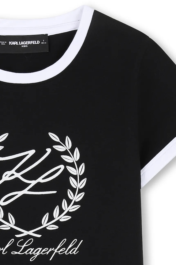 Dziewczynka Karl Lagerfeld t-shirt dziecięcy Z31154.114.150 czarny