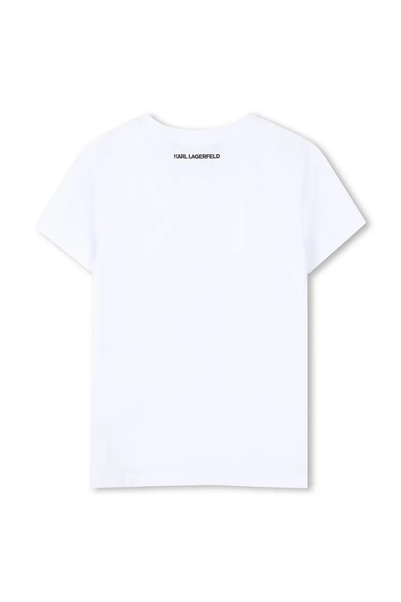 Dziewczynka Karl Lagerfeld t-shirt dziecięcy Z31157.86.108 biały