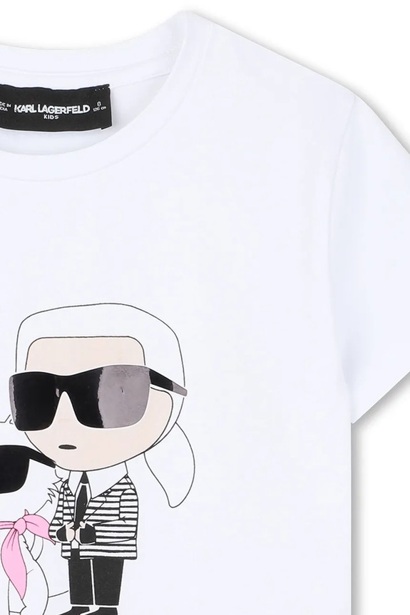 Παιδικό μπλουζάκι Karl Lagerfeld λευκό Z31157.114.150