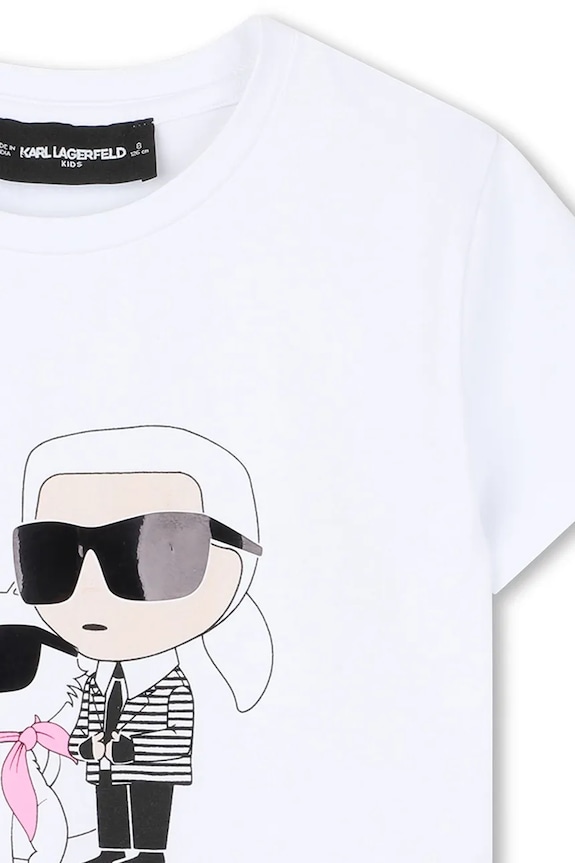 Παιδικό μπλουζάκι Karl Lagerfeld λευκό Z31157.114.150