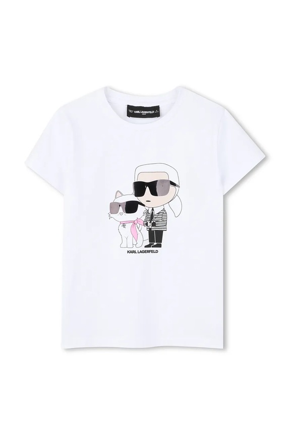 Karl Lagerfeld t-shirt dziecięcy Z31157.156.162 biały SS26