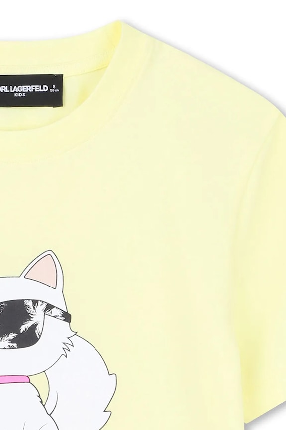 Κοριτσίστικα Παιδικό μπλουζάκι Karl Lagerfeld Z31162.86.108 κίτρινο