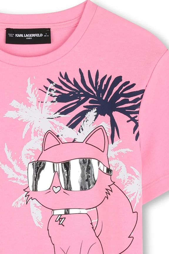 Karl Lagerfeld t-shirt dziecięcy różowy Z31161.114.150