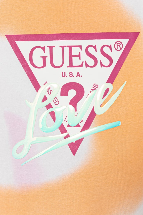 Κοριτσίστικα Παιδικό μπλουζάκι Guess J6GI03.K6YW4.PPY2.M πορτοκαλί