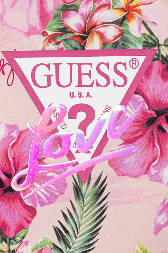 Κοριτσίστικα Παιδικό μπλουζάκι Guess J6GI03.K6YW4.PPY2.M ροζ