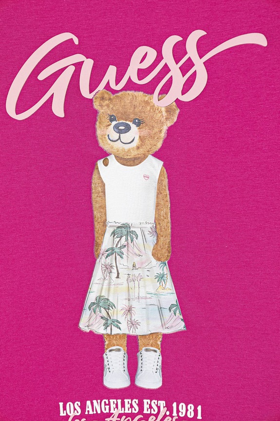 Κοριτσίστικα Παιδικό μπλουζάκι Guess J6GI04.K6YW4.PPY2.M ροζ