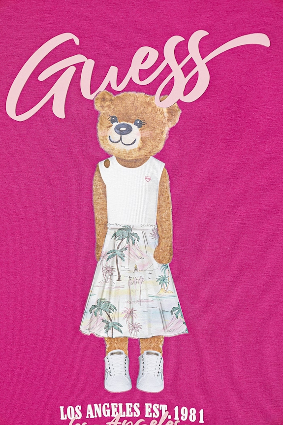 Κοριτσίστικα Παιδικό μπλουζάκι Guess J6GI04.K6YW4.PPY2.M ροζ