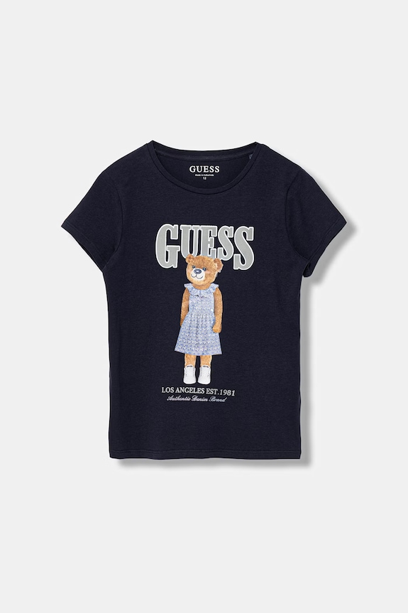 Παιδικό μπλουζάκι Guess στάμπα σκούρο μπλε J6GI04.K6YW4.PPY2.M