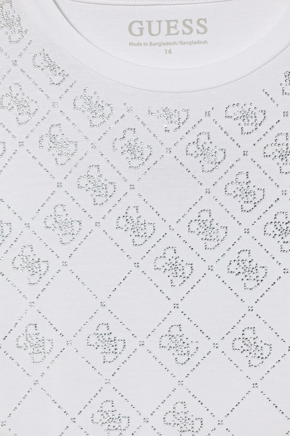 Dievča Guess tričko detské bavlnené s elastanom J6GI05.K6YW4.PPY2.M biela