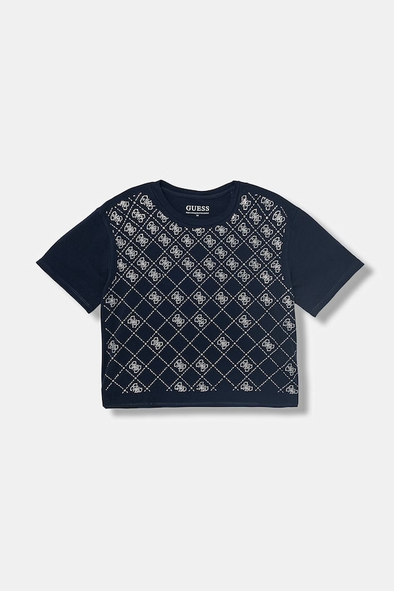 Guess T-shirt Παιδικό από βαμβάκι με ελαστάν σκούρο μπλε J6GI05.K6YW4.PPY2.M