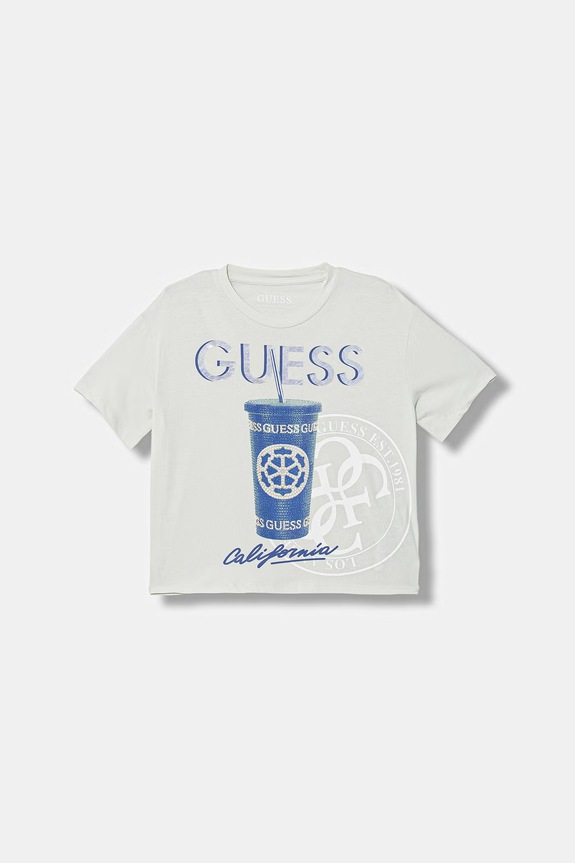 Dětské tričko Guess potisk šedá J6GI06.K6YW4.PPY2.M