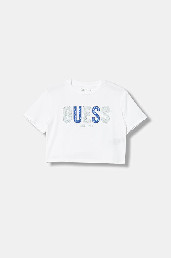 Dětské tričko Guess s elastanem bílá J6GI07.K6YW4.PPY2.M