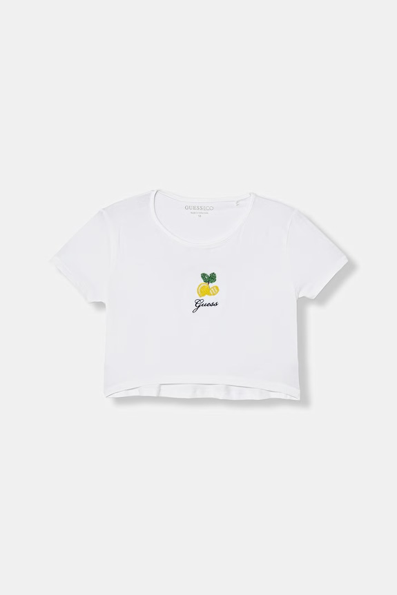 Guess t-shirt dziecięcy bawełniany z elastanem biały J6GI10.K6YW4.PPY2.M