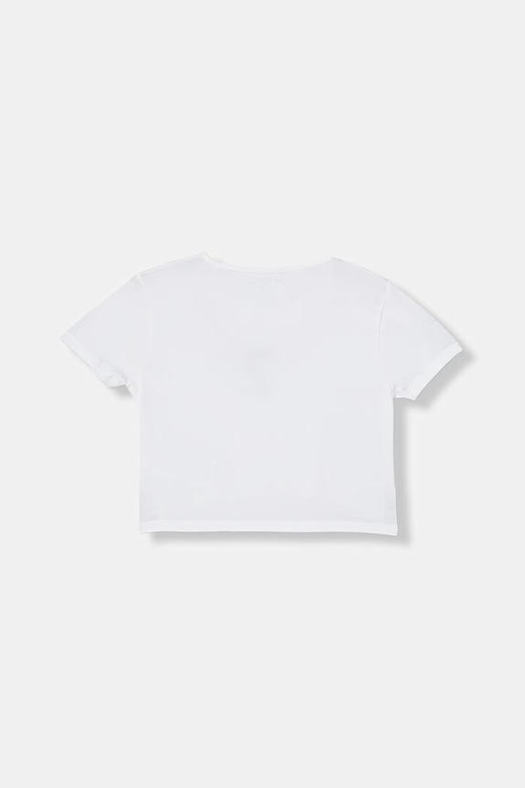 Guess t-shirt dziecięcy bawełniany z elastanem J6GI10.K6YW4.PPY2.M biały SS26