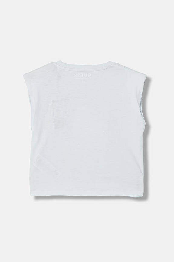 Guess top pentru copii, din bumbac J6GI12.K8HM4.PPY2.M albastru SS26