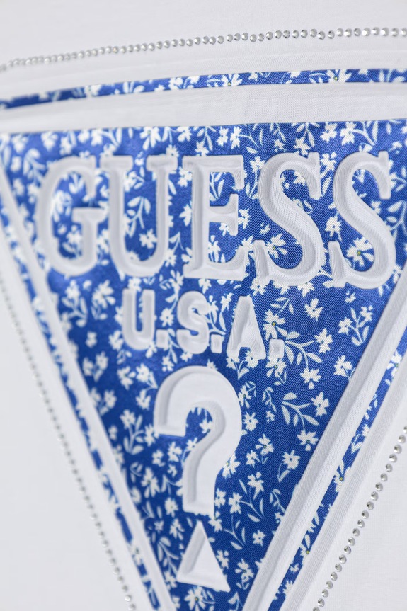 DÍVKA Dětské bavlněné tričko Guess J6GI13.K6YW4.PPY2.M bílá