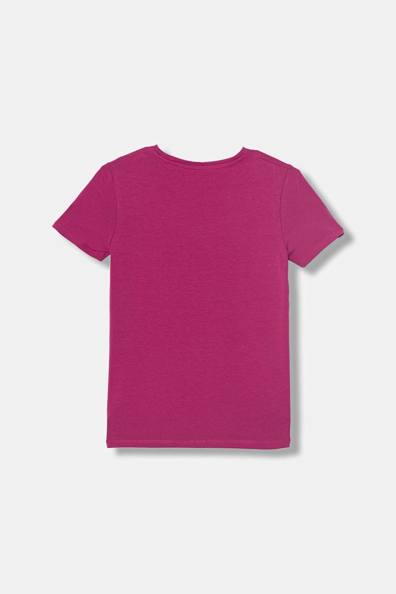 Guess t-shirt dziecięcy bawełniany z elastanem J6GI14.K6YW4.PPY2.M różowy SS26