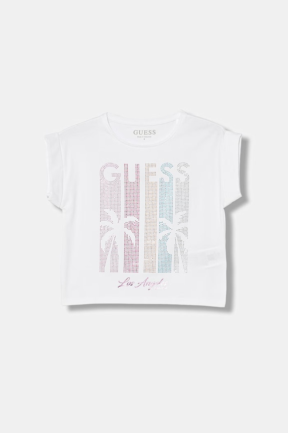Dětské tričko Guess s elastanem bílá J6GI20.K6YW4.PPY2.M