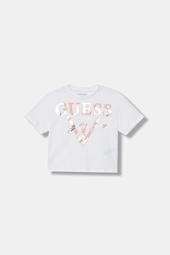 Guess T-shirt dziecięcy bawełniany biały J6GI27.K8HM4.PPY2.M